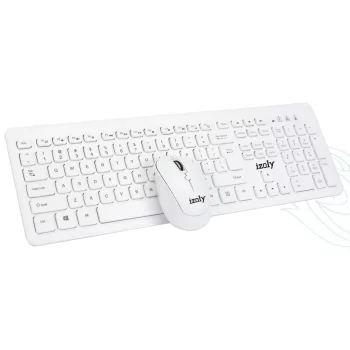 IZOLY KM6221 Q BEYAZ Kablosuz Klavye Mouse Set