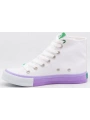 BENETTON 30189 Beyaz Lila Kadın Spor Ayakkabı