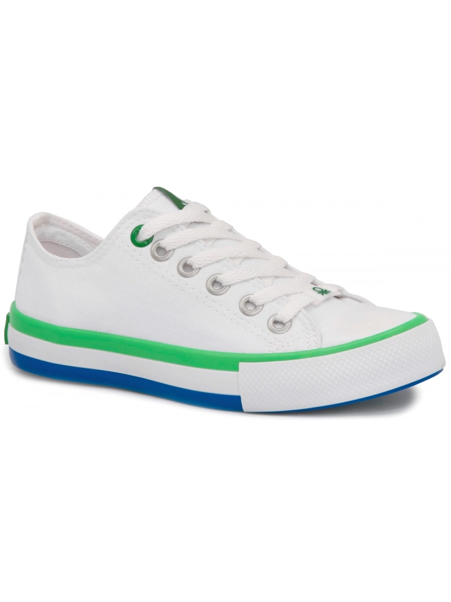 BENETTON 30176 Beyaz Yeşil Kadın Spor Ayakkabı