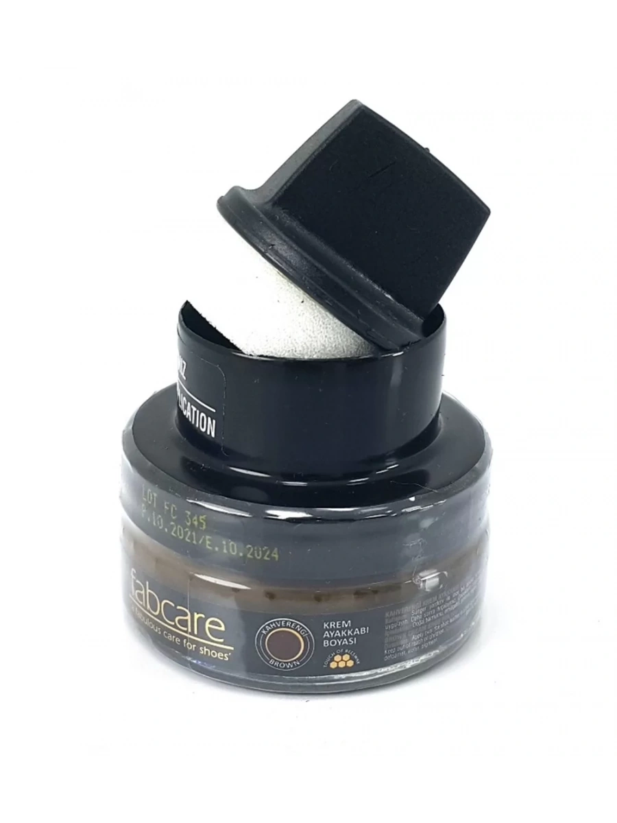 FABCARE Cam Kavanoz Krem Deri Ayakkabı Boyası Kahve FC-10-01