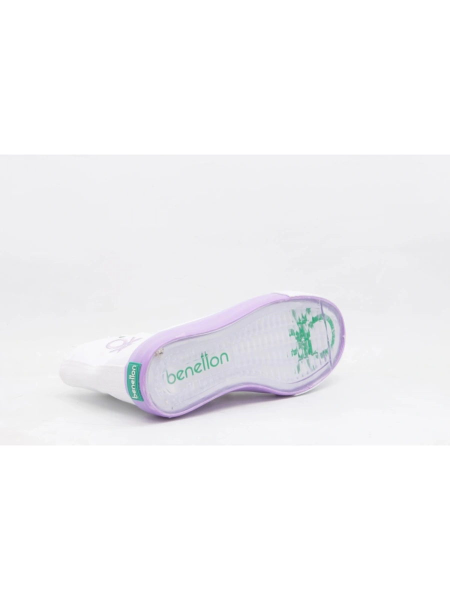 BENETTON 30189 Beyaz Lila Kadın Spor Ayakkabı