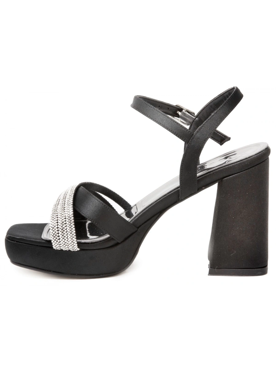 LİDER BTY 130-1018 Siyah Saten Kadın Topuklu Ayakkabı