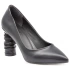 LİDER 019 Siyah Deri Kadın Topuklu Ayakkabı