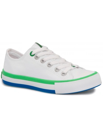 BENETTON 30176 Beyaz Yeşil Kadın Spor Ayakkabı