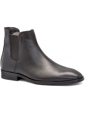 LİDER 2016 Siyah Deri Erkek Bot