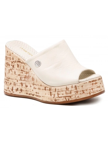 MAMMAMİA 1475 Bej Kadın Dolgu Topuk Terlik