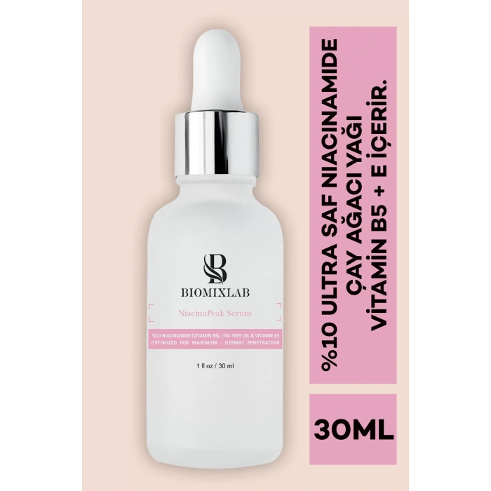 Cilt Tonu Eşitleyici & Gözenek Sıkılışatırıcı Niacinamide ve Çay ağacı Özlü Cilt Serumu 30ML