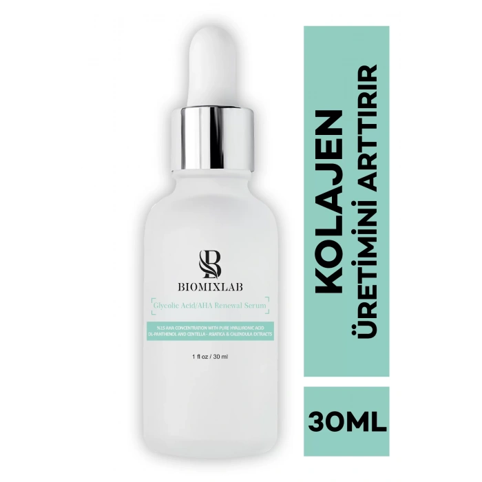 Hücre Yenileyici Kolejen Üretmeye Yardımcı Glycolic Acid / AHA Renewal Serum 30ML