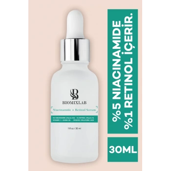 Siyah Nokta ve Sivilce Önlemeye Yardımcı Niacinamide + Retinol Serum 30ML