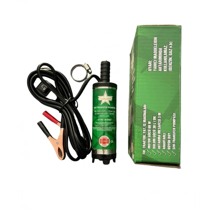 STARLİGHT 24 VOLT MİNİ DALGIÇ SIVI TRANSFER POMPASI 30 LİTRE/DK