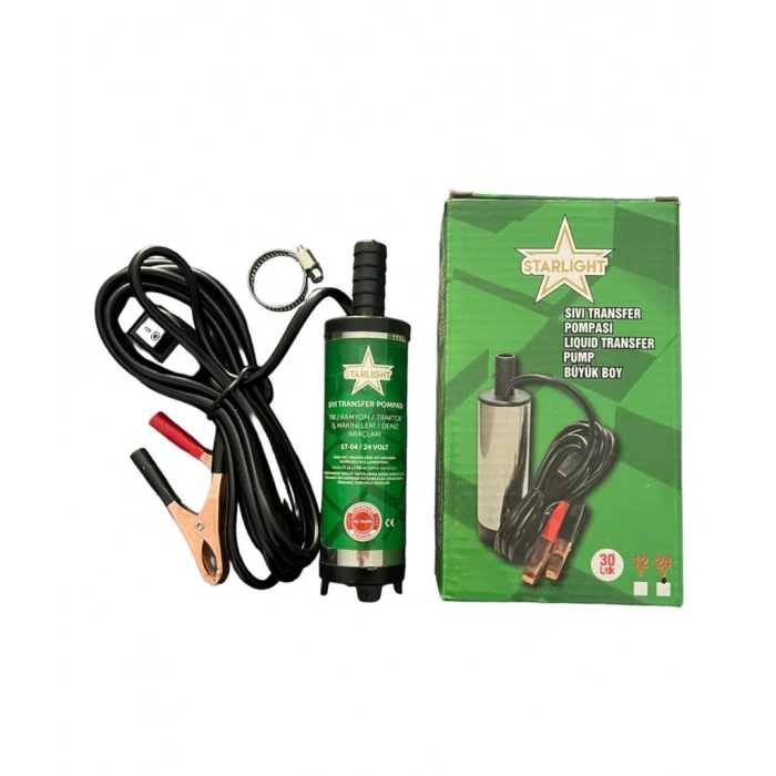 STARLİGHT 24 VOLT MİNİ DALGIÇ SIVI TRANSFER POMPASI 30 LİTRE/DK