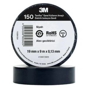 3M İZOLE BANT SİYAH ELEKTRİK BANT 10 ADET