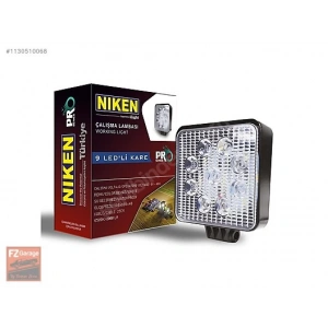 Niken Pro 9 Led Off Road Çalışma Lambası Kare 12-24V