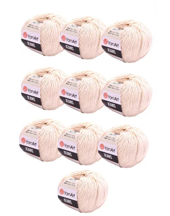 10 x Yarnart Jeans 05 Krem 10lu Paket Amigurimi Bebek Ipi Yarnart Jeans 10 Adet