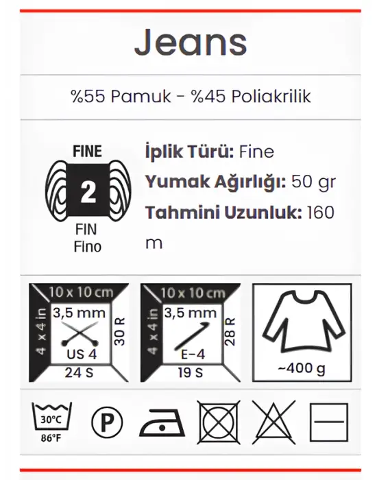 10 x Yarnart Jeans 84 10lu Paket Amigurimi Bebek Ipi Yarnart Jeans 10 Adet