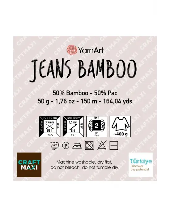 Jeans Bamboo - El Örgü Ipi Saks Mavisi-123