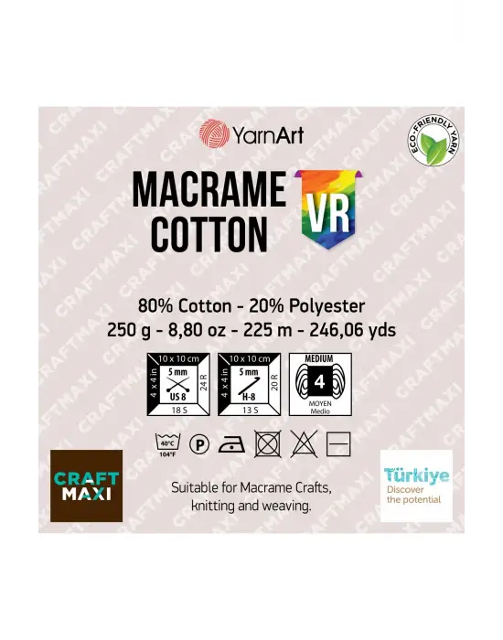 Macrame Cotton Vr - Makrome El Örgü Ipi Ebruli-911