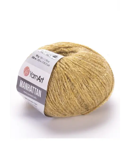 Manhattan - Simli El Örgü Ipi Bej-902