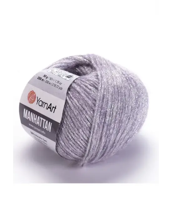 Manhattan - Simli El Örgü Ipi Açık Lila-910