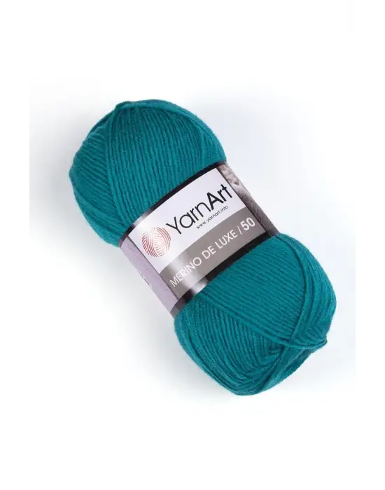 MERINO DE LUXE 50 - EL ÖRGÜ İPİ PETROL YEŞİLİ-11448