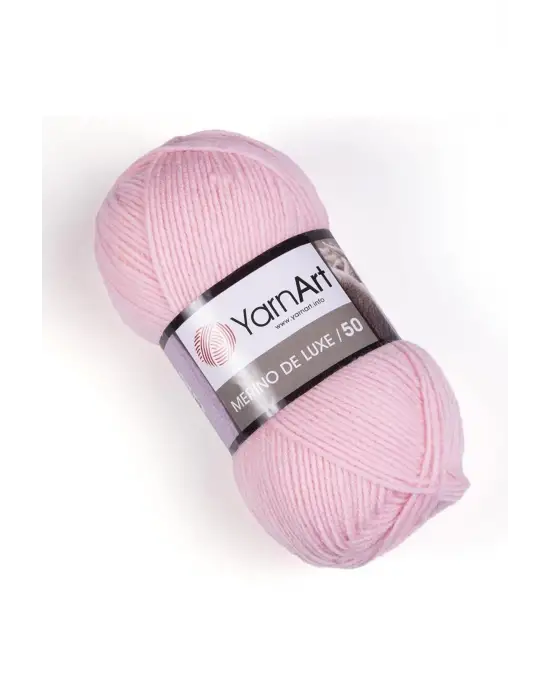 MERINO DE LUXE 50 - EL ÖRGÜ İPİ TOZ PEMBE-217