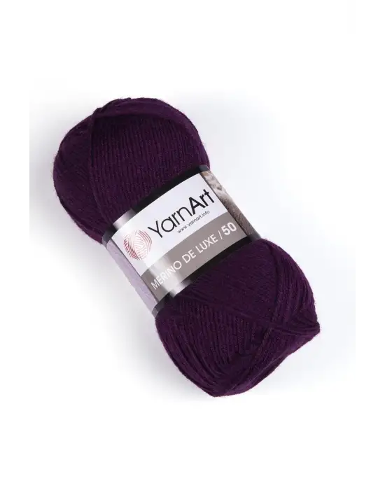 MERINO DE LUXE 50 - EL ÖRGÜ İPİ MÜRDÜM-10094