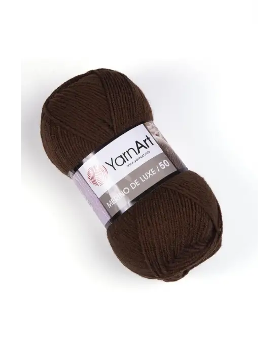 MERINO DE LUXE 50 - EL ÖRGÜ İPİ KIZIL KAHVE-3067