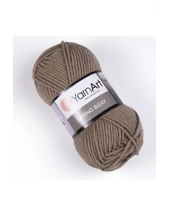 Merıno Bulky - El Örgü Ipi Açık Kahverengi-218