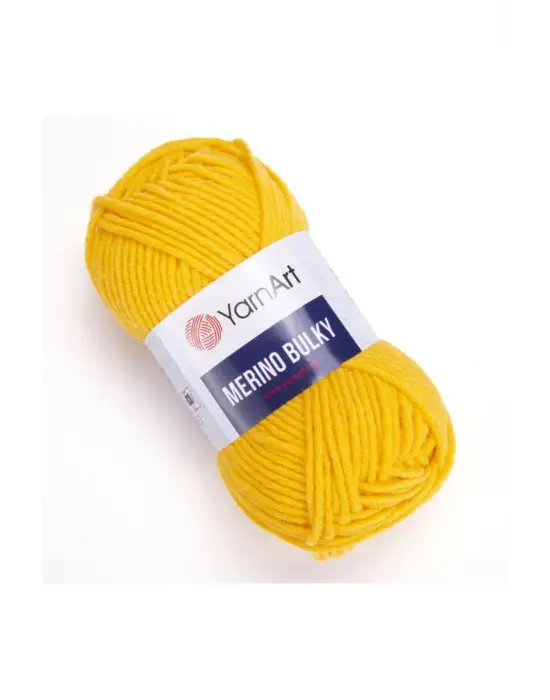 Merıno Bulky - El Örgü Ipi Sarı-586