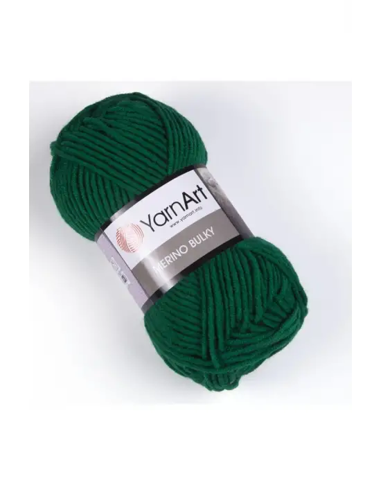 Merıno Bulky - El Örgü Ipi Koyu Yeşil-338