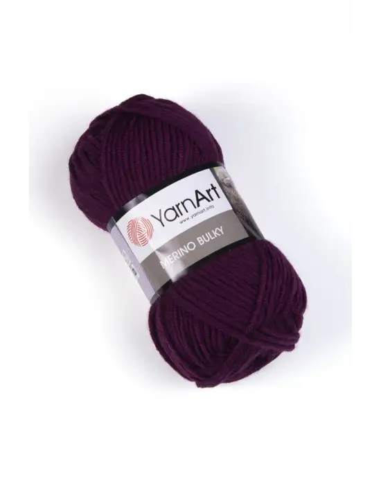 Merıno Bulky - El Örgü Ipi Mürdüm-10094