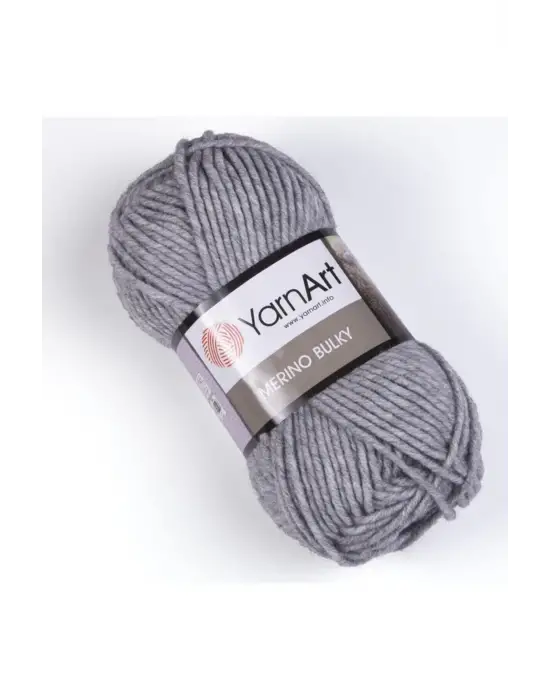 Merıno Bulky - El Örgü Ipi Açık Gri-0282