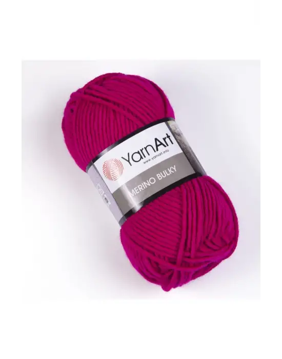Merıno Bulky - El Örgü Ipi Fuşya-8041