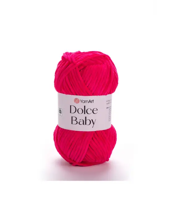 Dolce Baby - Kadife, Bebek El Örgü Ipi Fuşya-759