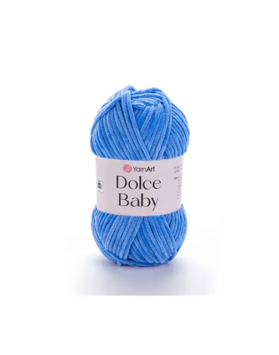Dolce Baby - Kadife, Bebek El Örgü Ipi Mavi-777