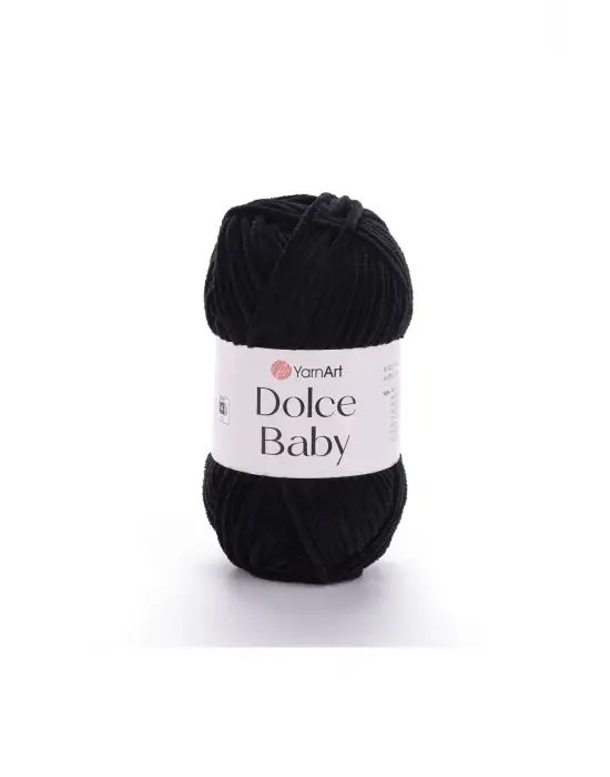 Dolce Baby - Kadife, Bebek El Örgü Ipi Siyah-742