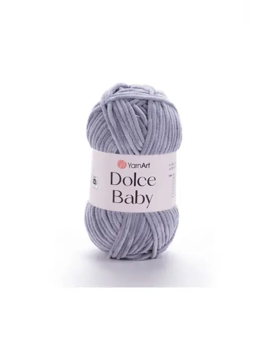DOLCE BABY - KADİFE, BEBEK EL ÖRGÜ İPİ GRİ-782