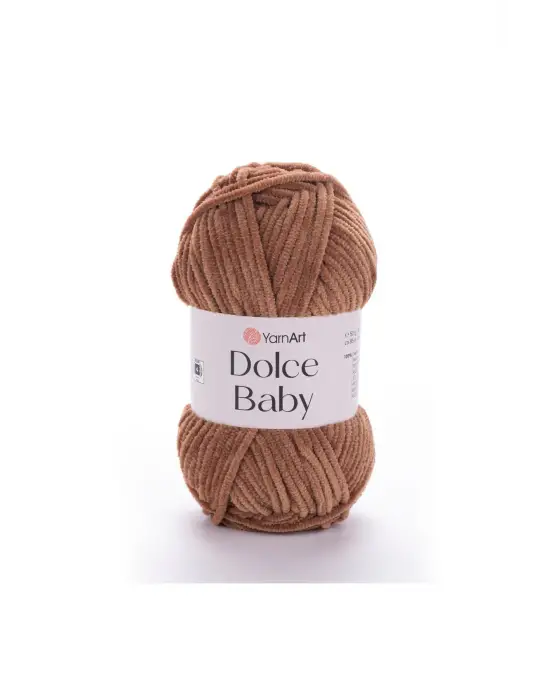 DOLCE BABY - KADİFE, BEBEK EL ÖRGÜ İPİ KAHVERENGİ-765