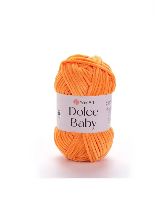 DOLCE BABY - KADİFE, BEBEK EL ÖRGÜ İPİ TURUNCU-852