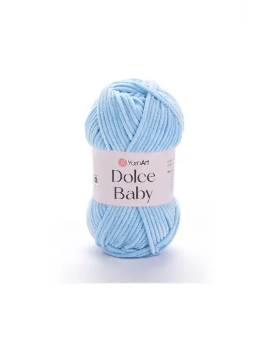 Dolce Baby - Kadife, Bebek El Örgü Ipi Bebe Mavisi-749