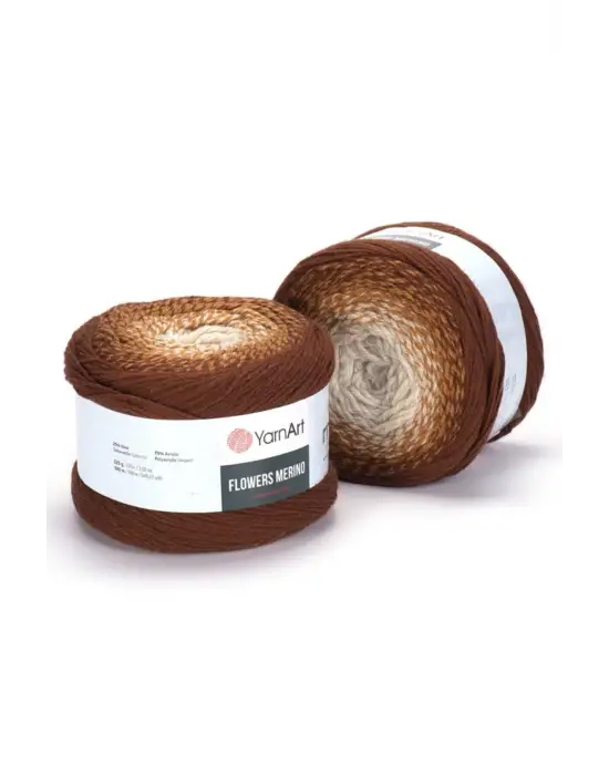 Flowers Merıno - Ebruli El Örgü Ipi Ebruli-537