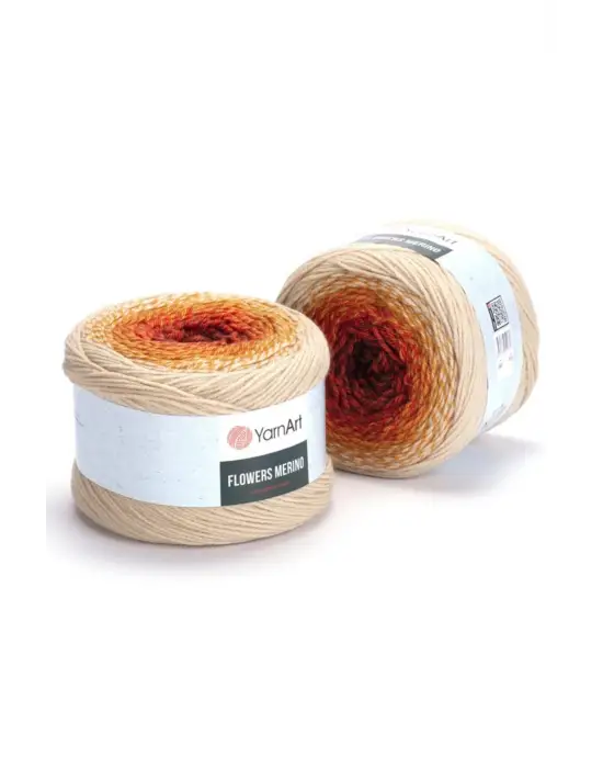 Flowers Merıno - Ebruli El Örgü Ipi Ebruli-542