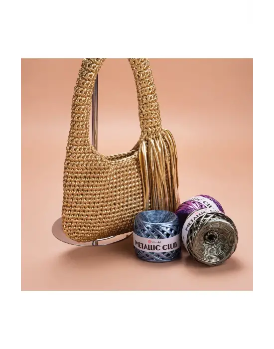 METALLIC CLUB - ÖRGÜ İPİ FOSFORLU TURUNCU-8129