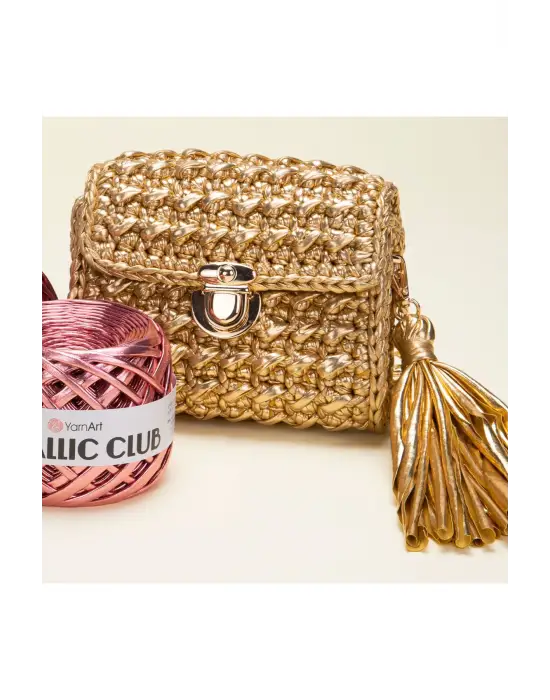 METALLIC CLUB - ÖRGÜ İPİ ROSE GOLD-8125