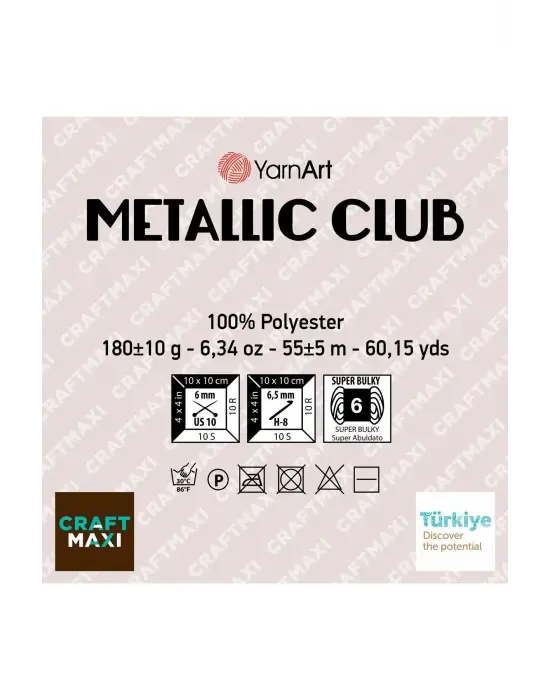 METALLIC CLUB - ÖRGÜ İPİ BEYAZ-8121
