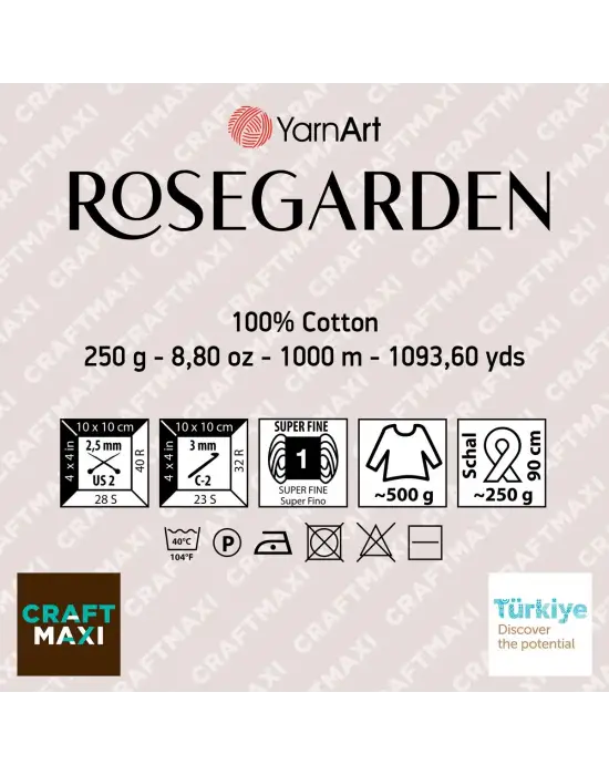 Rosegarden - Ebruli El Örgü Ipi Ebruli-317