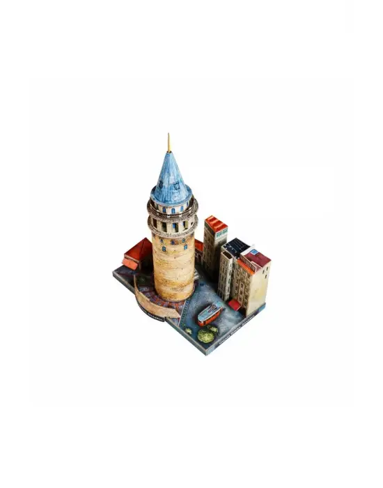 Galata Kulesi (KIRMIZI KUTU) 3d Karton Puzzle Yapboz