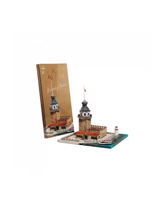 3D Işıklı Kız Kulesi Karton Maket Puzzle Yapboz Hediyelik