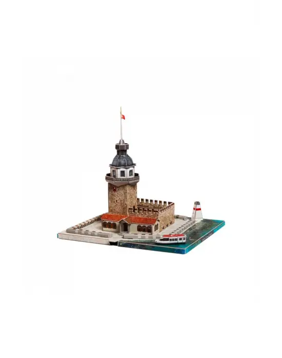 3D Işıklı Kız Kulesi Karton Maket Puzzle Yapboz Hediyelik