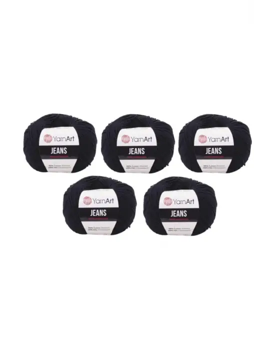 Jeans Amigurumi Örgü Ipi 5li Paket 53 Siyah Renk Amigurimi Bebek Ipi